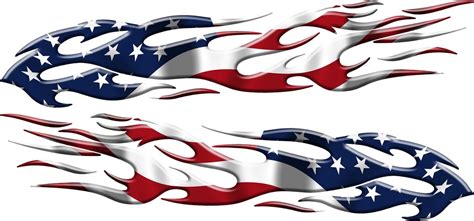 American Flag Flames Vinyl Auto Decal Graphic | Xtreme Digital GraphiX