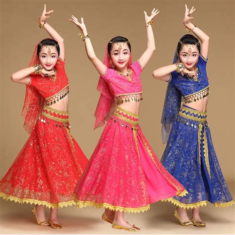 Kids Belly Dance Costume Bollywood Costume Dancing Professional Outfit ...