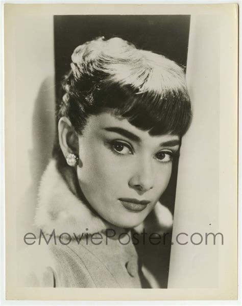 Audrey Hepburn 1950s Portrait in Fur Collared Coat