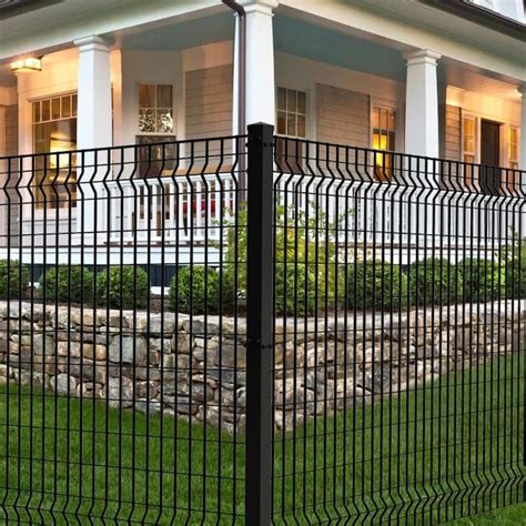 Ironcraft Euro 2-in x 2-in W x 6-ft H Black Steel Universal Fence Post ...