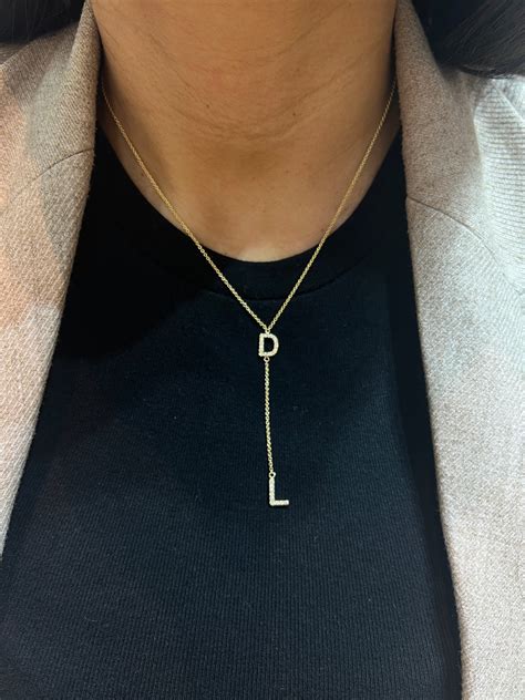 Long Double Initial Necklace – Carat Antwerp