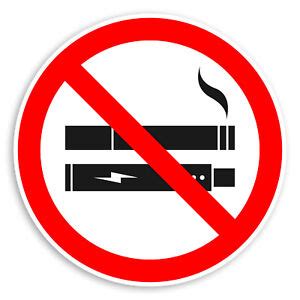 2 x 10cm No Smoking Vaping Sign Vinyl Stickers - Warning Vape Sticker ...