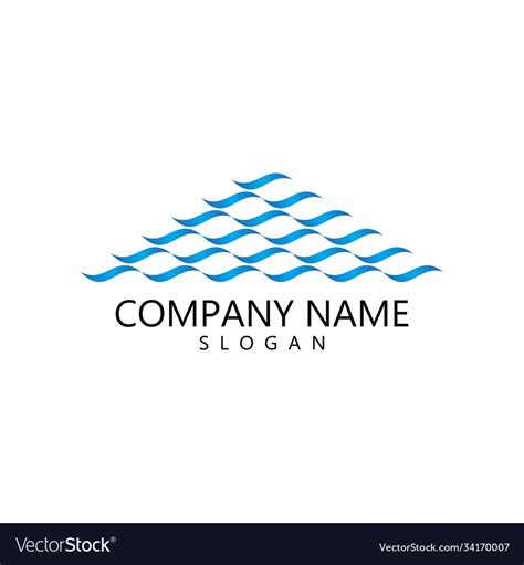 Water wave logo Royalty Free Vector Image - VectorStock