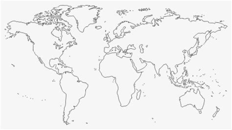 World Map Mercator Projection With Antarctica No Country Borders ...