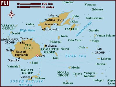 Fiji map OCEANIA - Country map of Fiji