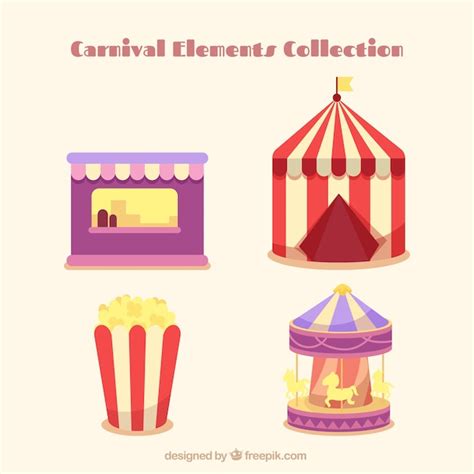 Free Vector | Carnival elements collection