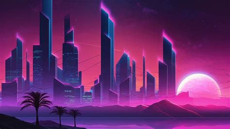 Urban Neon Night Synthwave 4K Wallpaper | Neon nights, Synthwave art ...