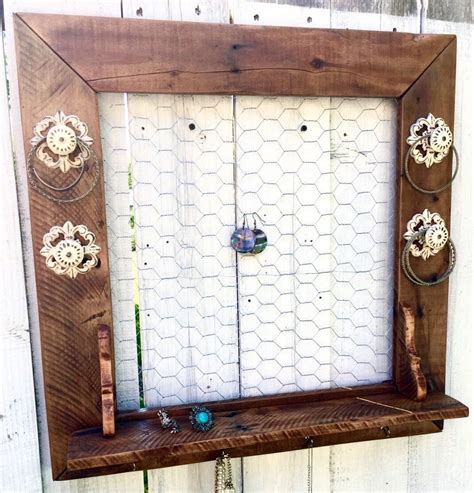 Wall Jewelry Holder Wall Jewelry Organizer Rustic Necklace