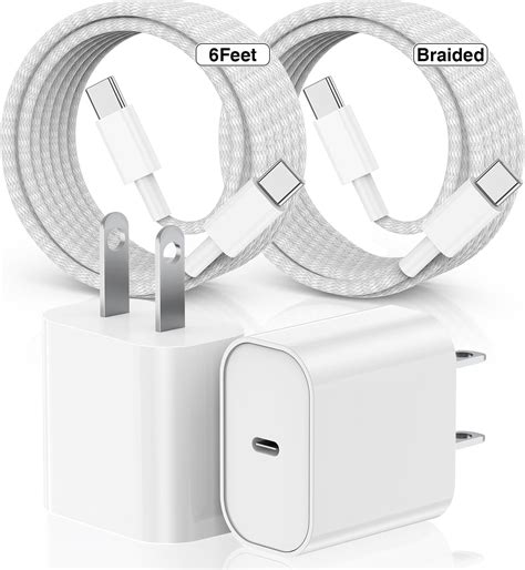 for iPhone 15 Charger 6FT Charging Braided Cord for iPhone 15,20W USB C ...