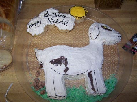 Pooping goat birthday cake for a friend who worked in a petting zoo ...