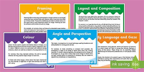 Visual Techniques Display Posters For Visual Literacy