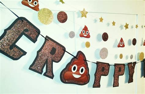 Funny Birthday Funny Birthday Banner Poop Party Party