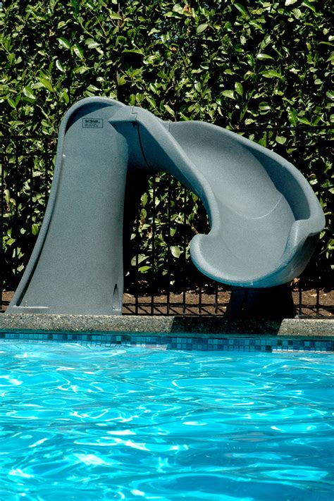 Cyclone™ Pool Slide for In-Ground Pools - Gray Granite - PoolSupplies.com