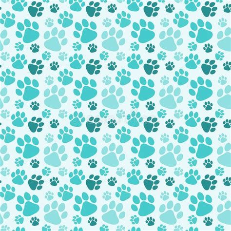 Blue Dog Paw Print Background