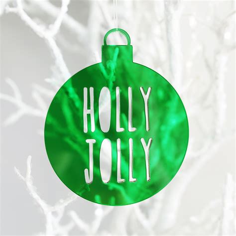 Holly Jolly Christmas Ornament | SANDRA DILLON DESIGN