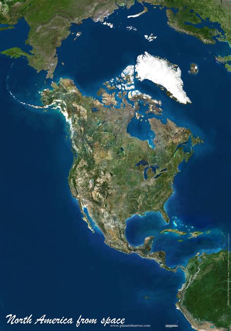 Satellite Map Of North America – Map Vector