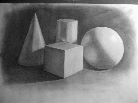 Value Drawing: Geometric Form Study - KELL HIGH SCHOOL ART