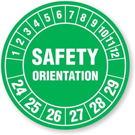 Safety Orientation Hard Hat Decals Signs, SKU: HH-0549