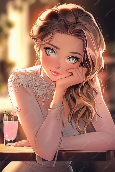 Premium Photo Gorgeous Anime Portrait Of A Beautiful European Girl