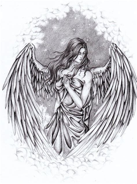 Pencil Drawings of Guardian Angels | ANGEL by ~yazooLovrec on ...