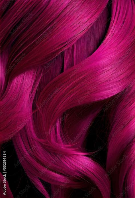 Pink hairs. Viva magenta color of the 2023 year. Ai generated ...