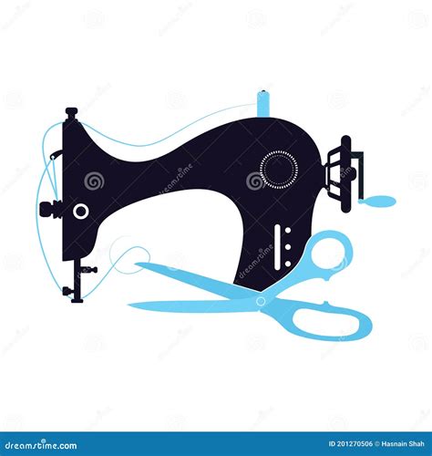 Sewing Machine Scissors Silhouette Stock Illustrations – 1,123 Sewing ...