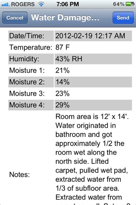 Water Damage Drying Log Template, Use these sample damage assessment ...