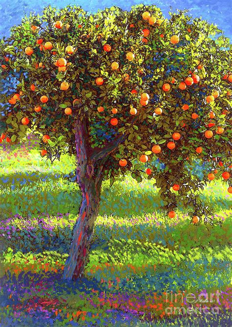 Orange Fruit Tree Painting by Jane Small - Pixels