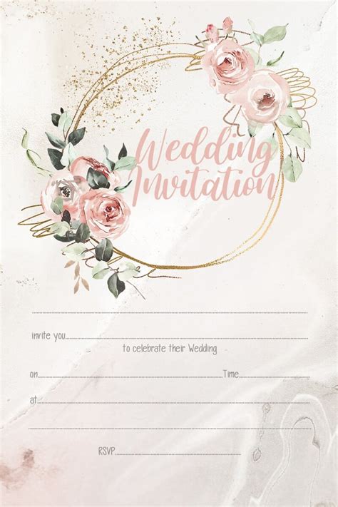 Blank Wedding Invitation