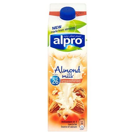 Alpro Almond Unsweetened Fresh Milk | Alpro, Alpro almond milk, Unsweetened