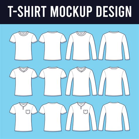 Flat Outline Tshirt Templates 6124199 Vector Art at Vecteezy