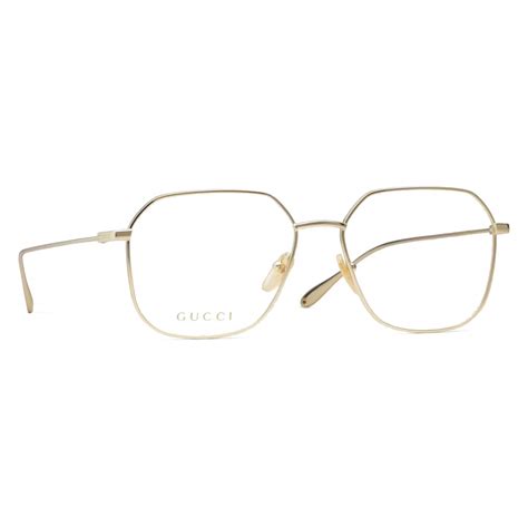 Gucci - Square Frame Optical Glasses - Gold - Gucci Eyewear - Avvenice