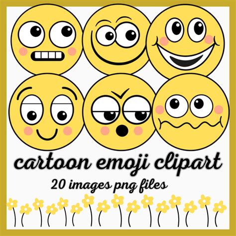 Emoji Clipart Faces / Smiley Face Clipart /For personal and commercial ...