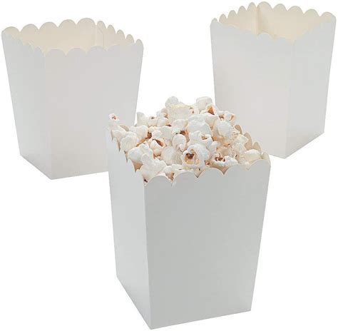 Mini Popcorn Box Template 3x2x325 Die Cut Movie Party Etsy