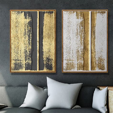 Minimalist Luxury Abstract Gold Pattern Canvas Paintings Prints Wall ...