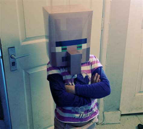 Minecraft Villager Mask #minecraft #mask Minecraft Halloween Ideas ...