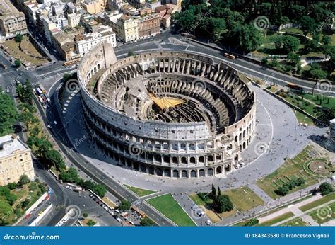 Aerial View from the Top of Colosseum in Rome Italy Stock Photo - Image ...