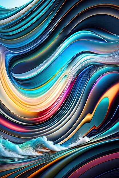 Premium AI Image | Abstract Water Waves Background