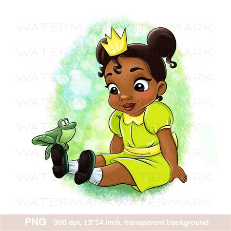 Baby Tiana, digital illustration, cartoon princess #disney # ...