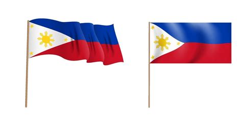 Colorful naturalistic waving flag of Republic of Philippines 3355736 ...