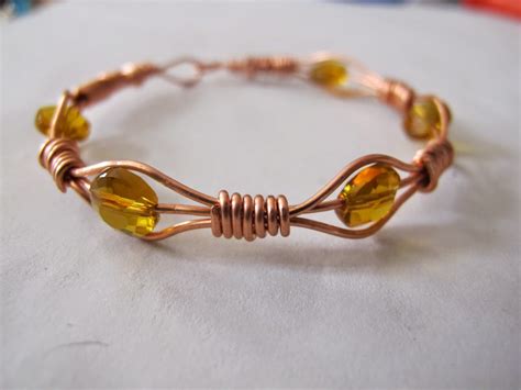 Naomi's Designs: Handmade Wire Jewelry: Copper wire wrapped bangle ...