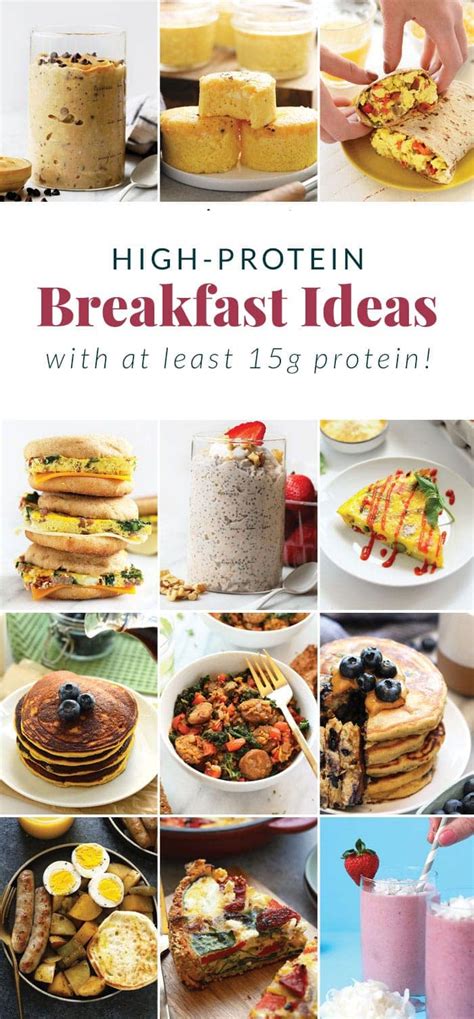 High Protein Breakfast Recipes (w/ at least 15g protein) - Fit Foodie Finds