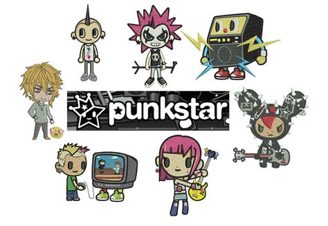 Tokidoki - 7 individual Characters - Machine Embroidery Desigsn - Set 1 ...