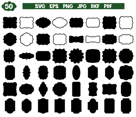 Frames Svg Label Svg Tags Svg Shapes Svg Tags Cut File Label - Etsy Canada