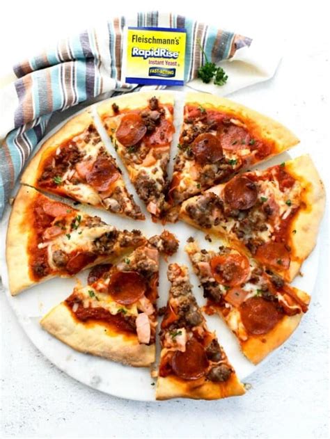 Homemade Meat Lovers Pizza Recipe - Sizzling Eats