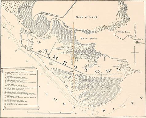 Jamestown Map Drawing