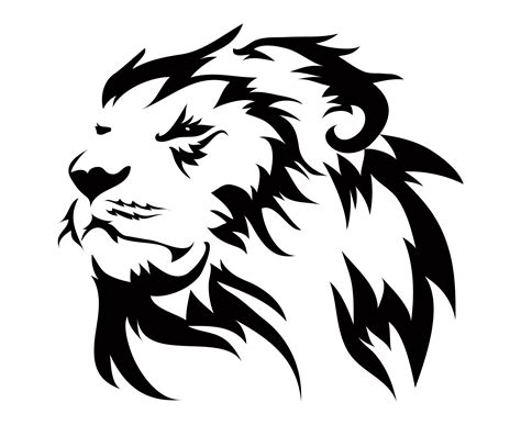 Lion Head Silhouette Vector at Vectorified.com | Collection of Lion ...