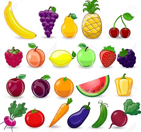 Fruit And Vegetable Drawing at GetDrawings | Free download