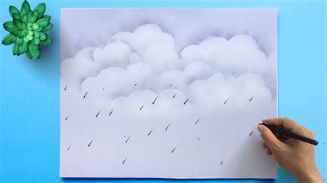 Easy Cloud Drawing Tutorial | How to draw Clouds and Rain