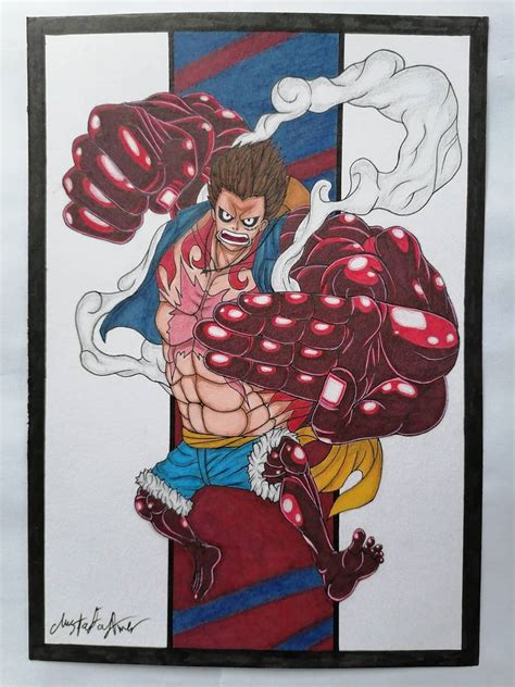 Drawing Luffy gear 4 - One Piece by MustafaAmer-515 on DeviantArt